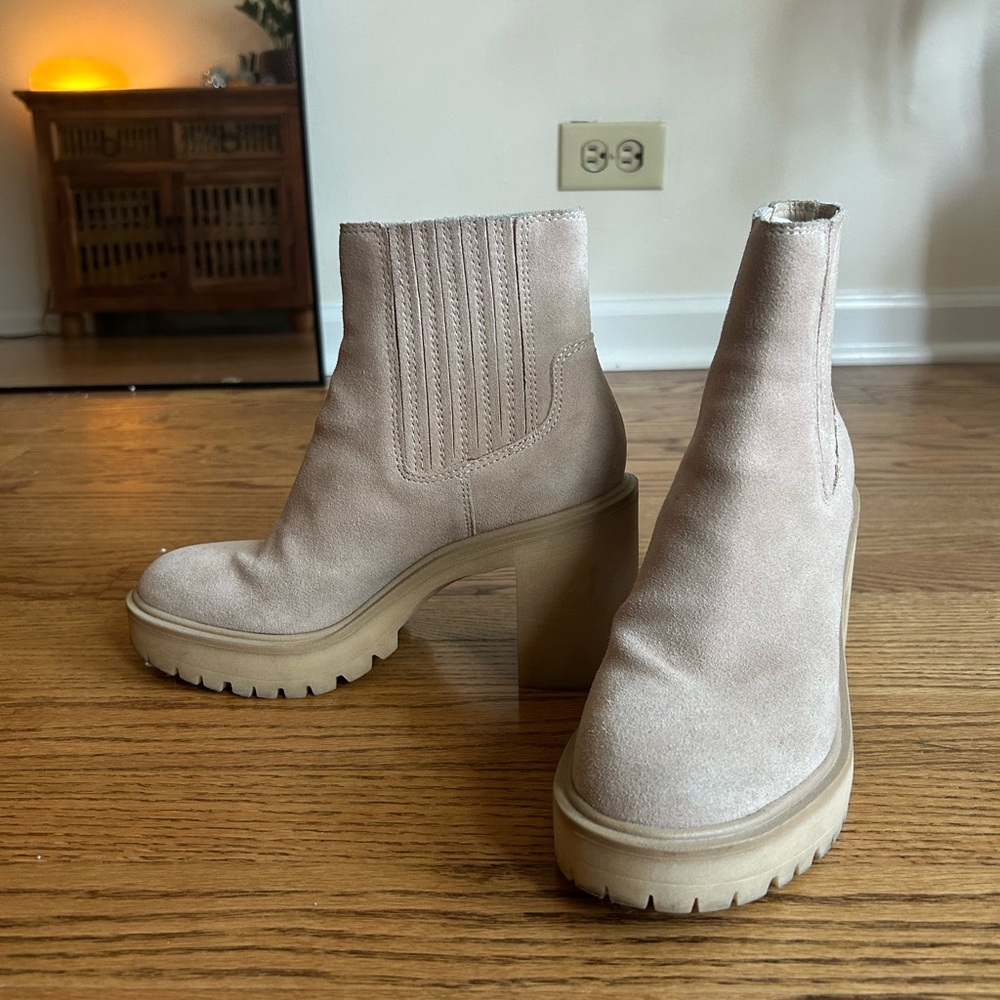 Dolce Vita Light Tan Heeled Boots